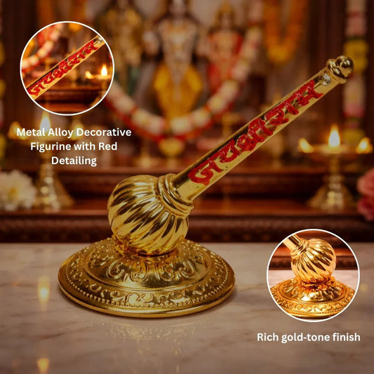 Prabhuratan Gold Hanuman Gadaa with Shree Ram Inscription - Prabhuratan