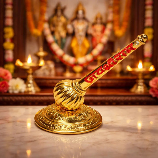 Prabhuratan Gold Hanuman Gadaa with Shree Ram Inscription - Prabhuratan
