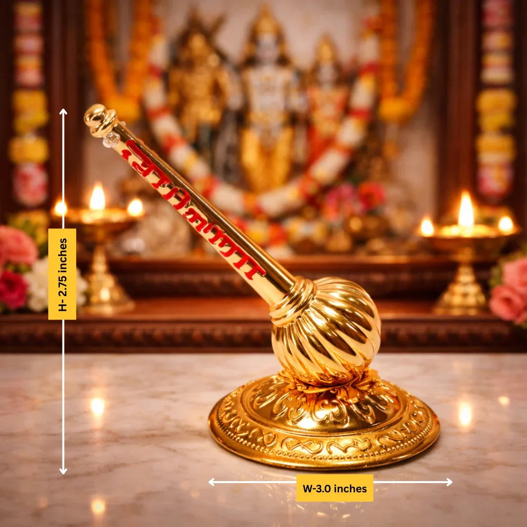 Prabhuratan Gold Hanuman Gadaa with Shree Ram Inscription - Prabhuratan